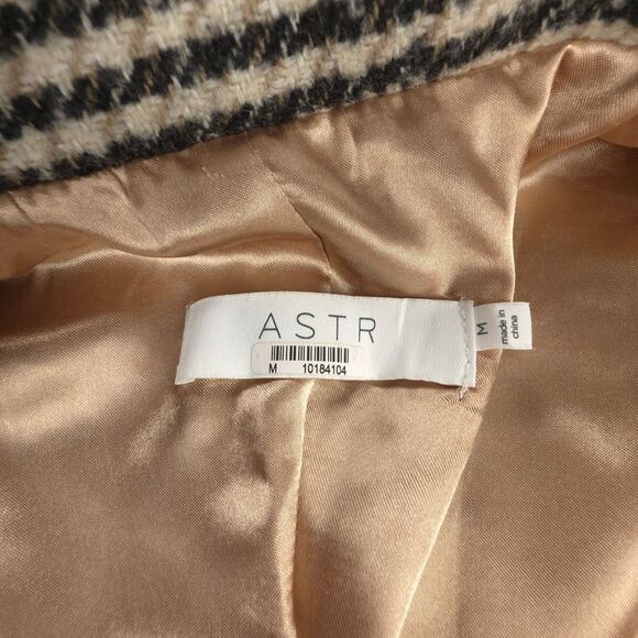 ASTR Wool Harlow Blazer Hazelnut & Black Houndstooth Old Money Academia Preppy - Picture 2 of 10